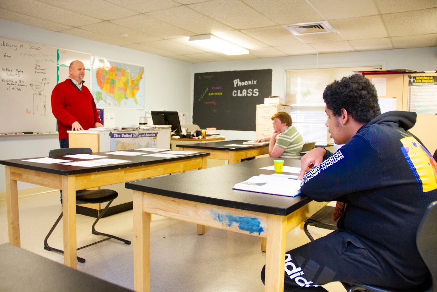 Students paying close attention during Science class